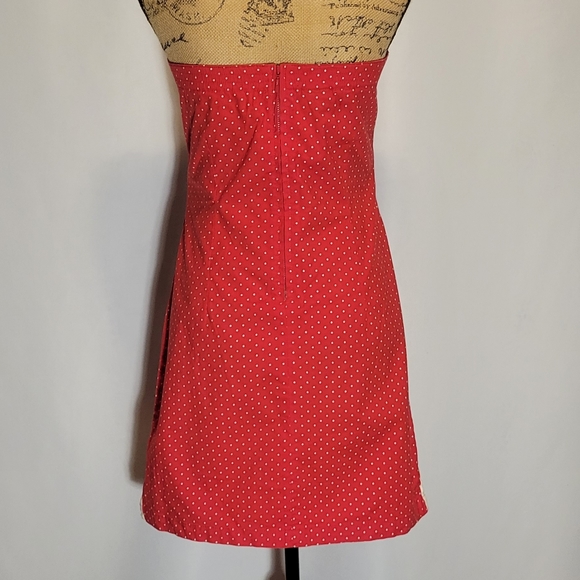 Tommy Hilfiger Red & White Polka Dot Strapless Summer Dress | Sz. L - Picture 2 of 5